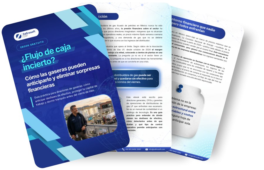 Portada del ebook «¿Flujo de caja incierto? Cómo las gaseras pueden anticiparlo y eliminar sorpresas»