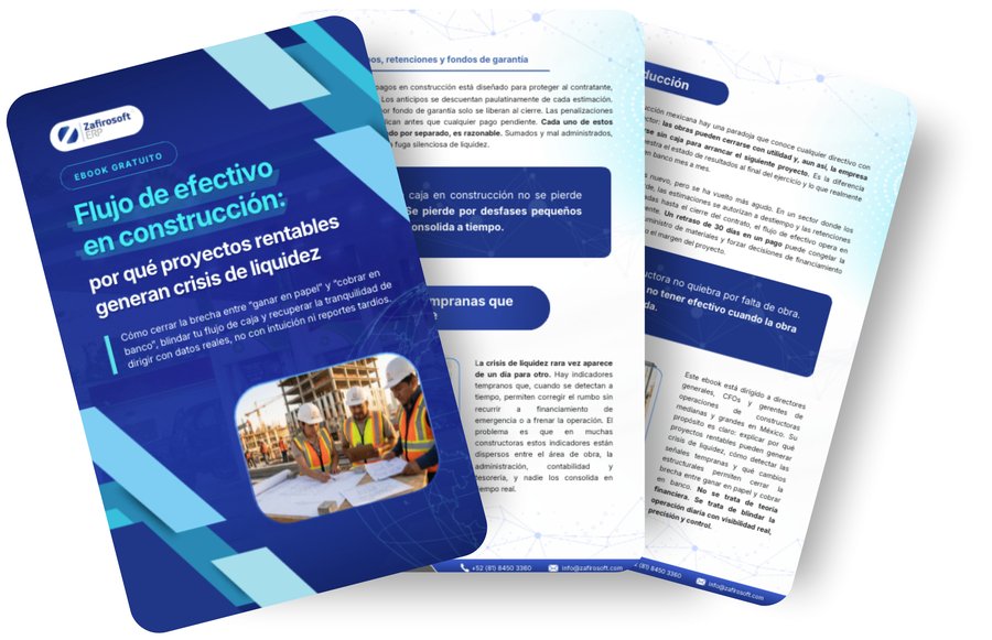 Portada del ebook «Guía: por qué proyectos rentables generan crisis de liquidez en construcción»