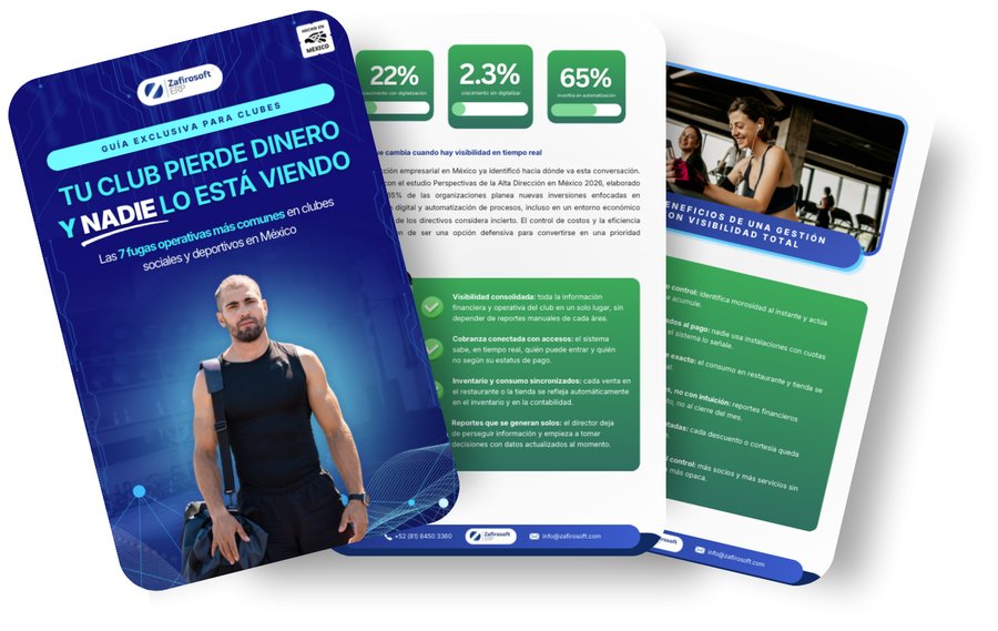 Portada del ebook «Tu club pierde dinero y nadie lo está viendo: las 7 fugas operativas»