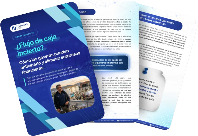 Portada del ebook «¿Flujo de caja incierto? Cómo las gaseras pueden anticiparlo y eliminar sorpresas»