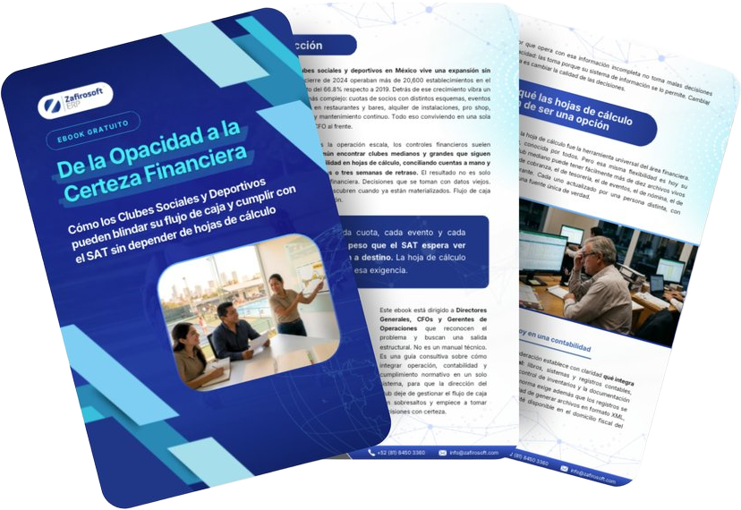 Portada del ebook «Tu club en crecimiento. Números sin estrés: Cómo blindar el flujo de caja y cumplir con el SAT»