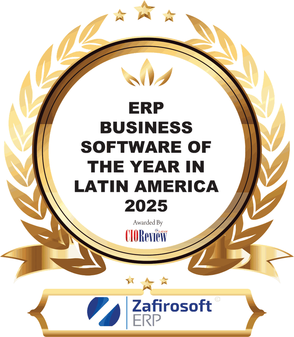 Sello del premio ERP Business Software of the Year in Latin America 2025