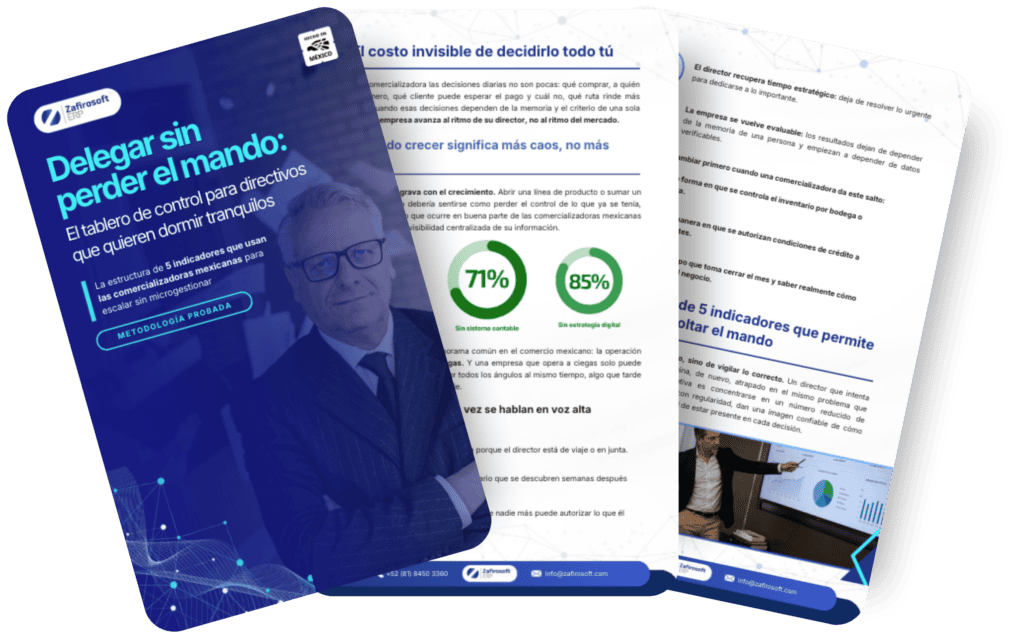imagen de zafirosoft ERP ebook delegar sin perder el control
